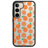 Orange Pattern Phone Case Samsung S22 / Black Impact Case,Samsung S23 / Black Impact Case Blanc Space