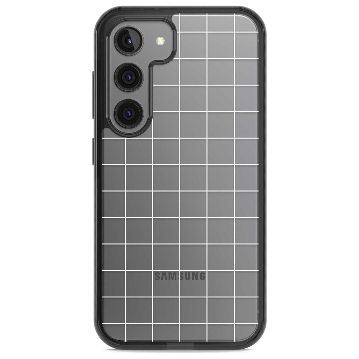 Simplistic Large Grid Pattern White (Transparent)