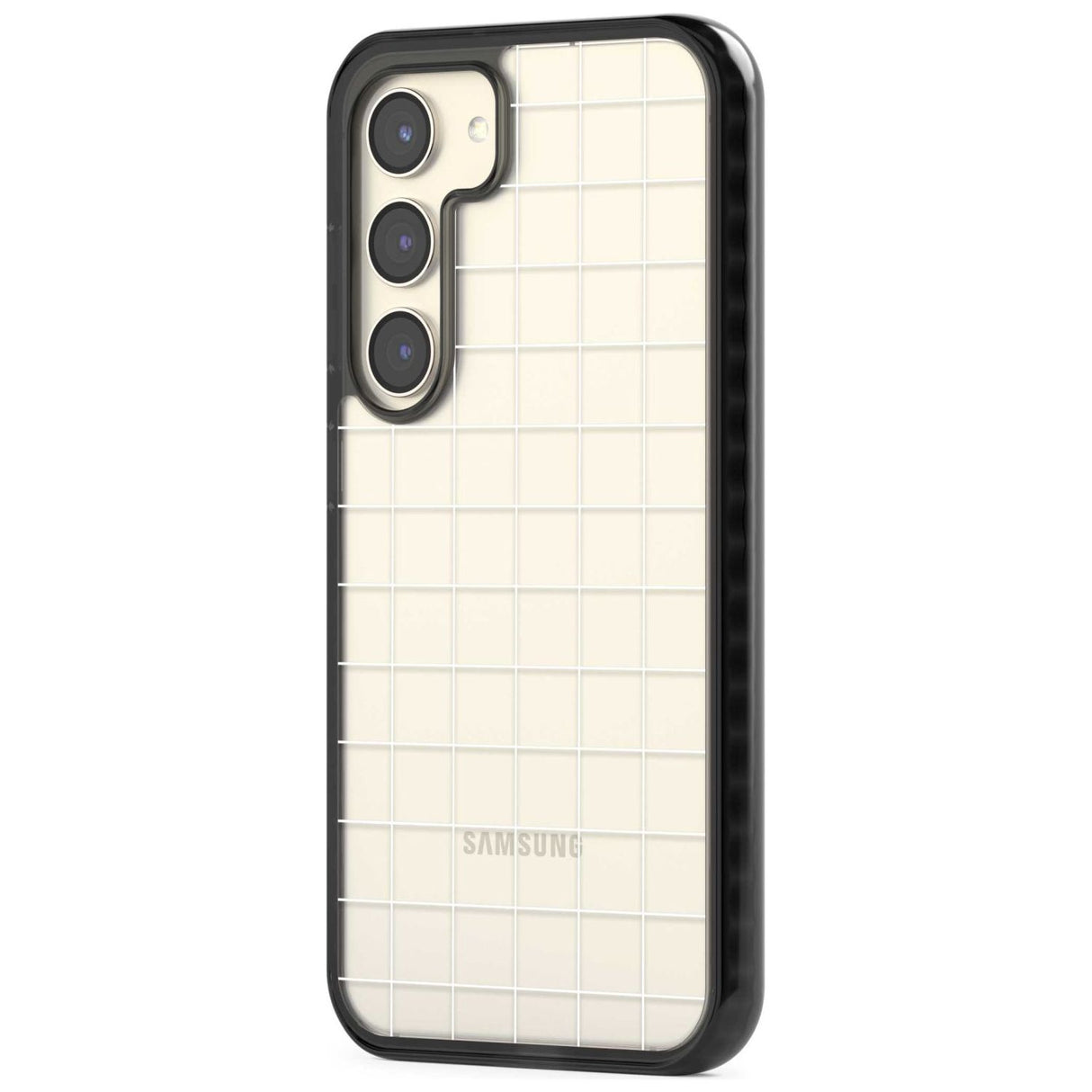 Simplistic Large Grid Pattern White (Transparent)