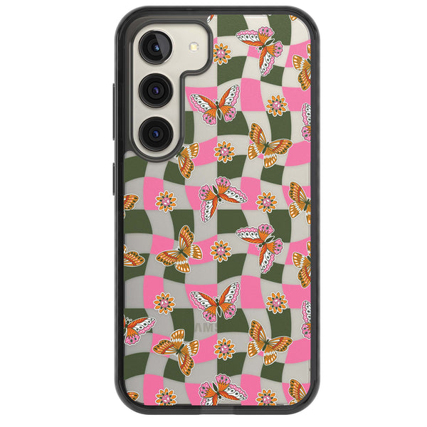 Wavy Butterfly Checked Pattern