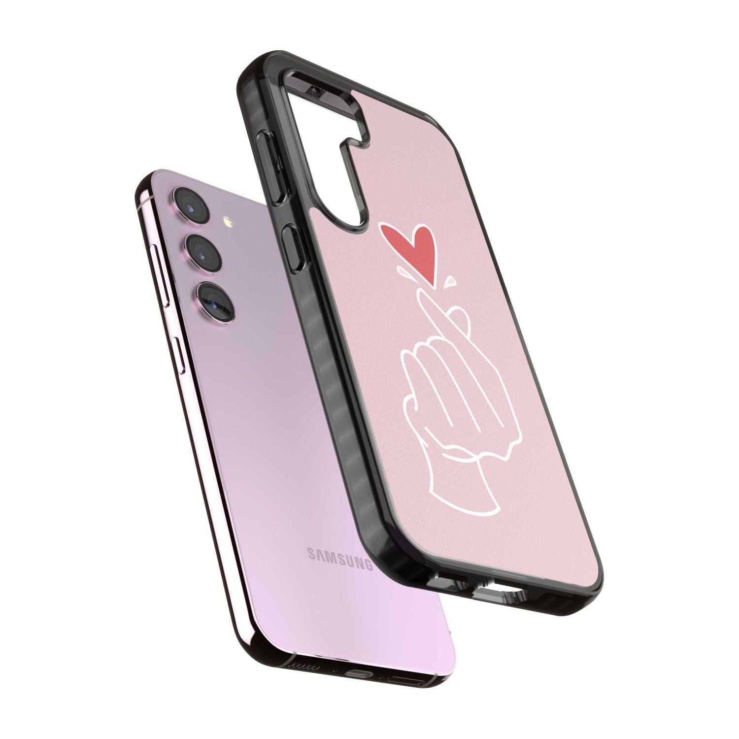 Pink Heart Hand
