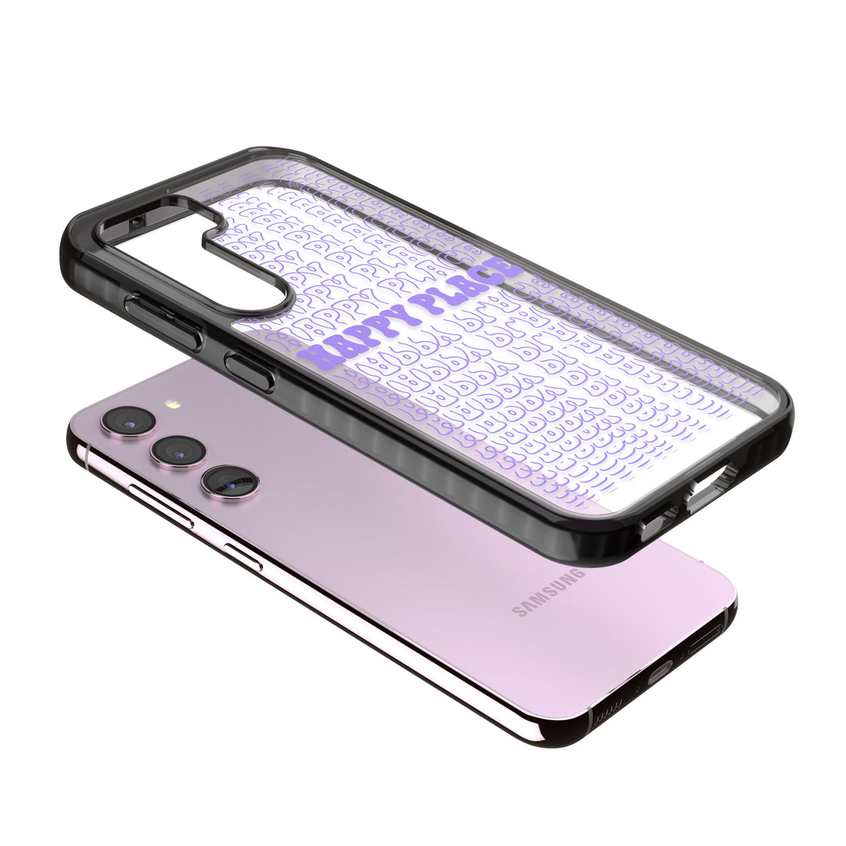 Happy Place (Purple) Impact Phone Case for Samsung Galaxy S24, Samsung Galaxy S23, Samsung Galaxy S22