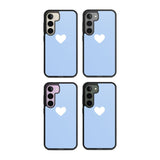 Single Heart Design: White & Baby Blue