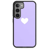 Single Heart White & Pale Purple