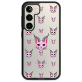 Demon Cat Pattern Phone Case Samsung S22 / Black Impact Case,Samsung S23 / Black Impact Case Blanc Space