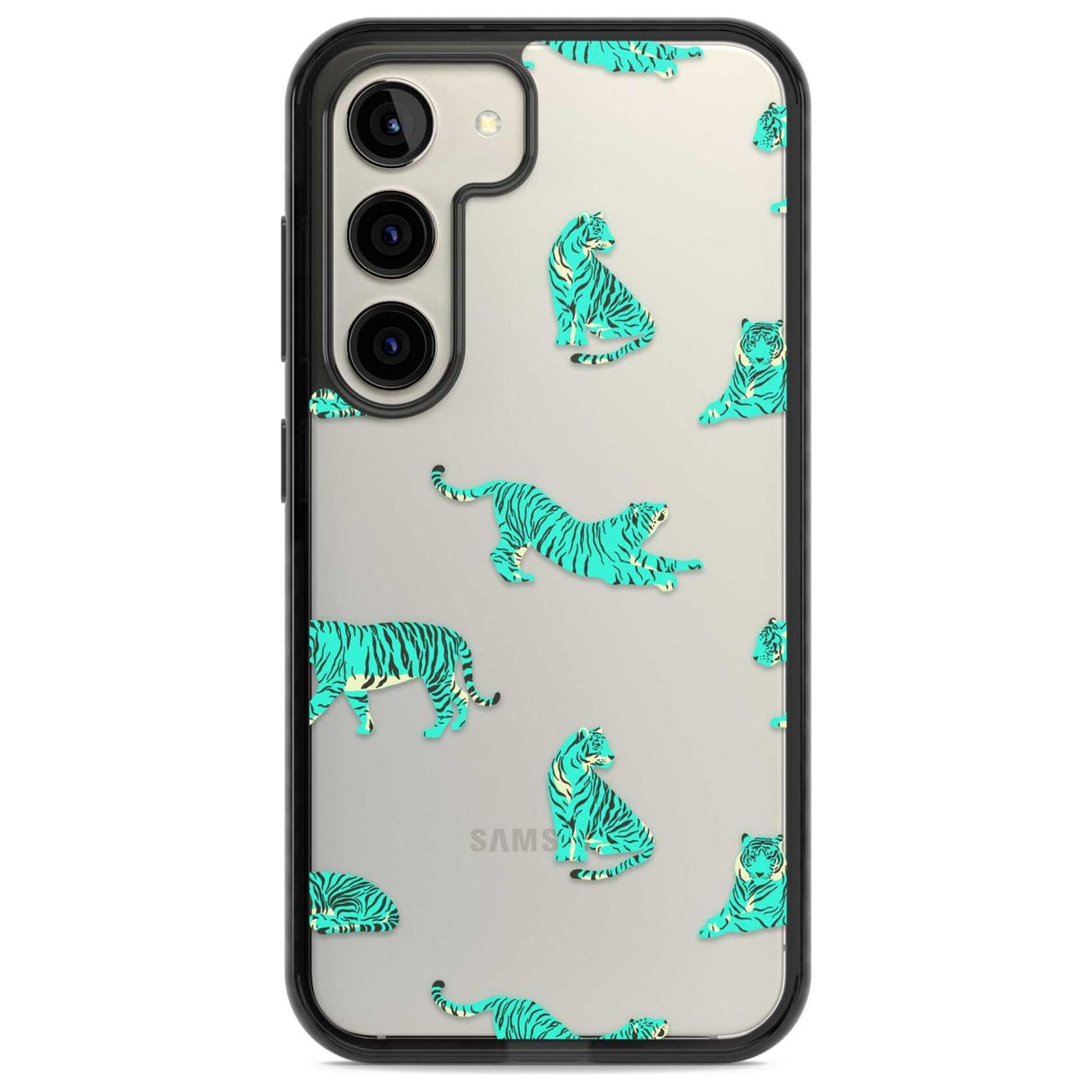 Turquoise Tiger Jungle Cat Pattern