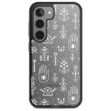 Black Tribal Palms Phone Case Samsung S22 / Black Impact Case,Samsung S23 / Black Impact Case Blanc Space