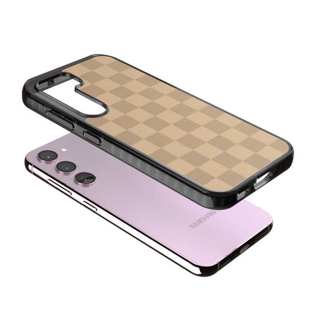 BEIGE CHECKERED Impact Phone Case for Samsung Galaxy S24, Samsung Galaxy S23, Samsung Galaxy S22