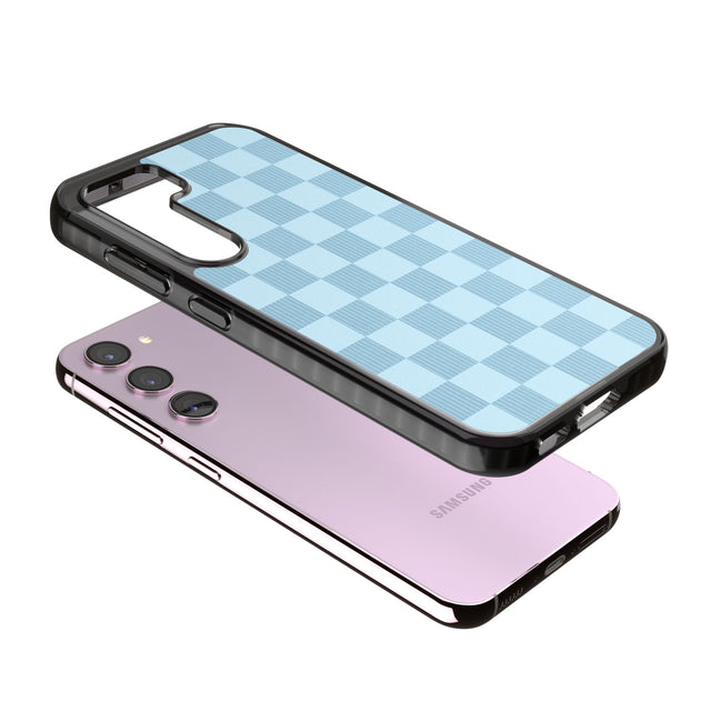 SKYBLUE CHECKERED Impact Phone Case for Samsung Galaxy S24, Samsung Galaxy S23, Samsung Galaxy S22