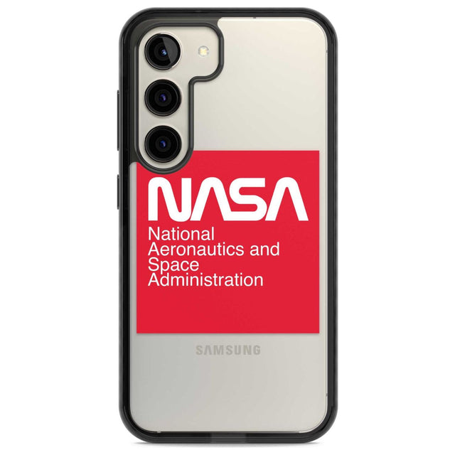 NASA The Worm Box Phone Case Samsung S22 / Black Impact Case,Samsung S23 / Black Impact Case Blanc Space