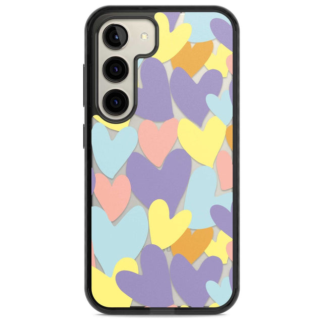 Pastel Hearts Phone Case Samsung S22 / Black Impact Case,Samsung S23 / Black Impact Case Blanc Space