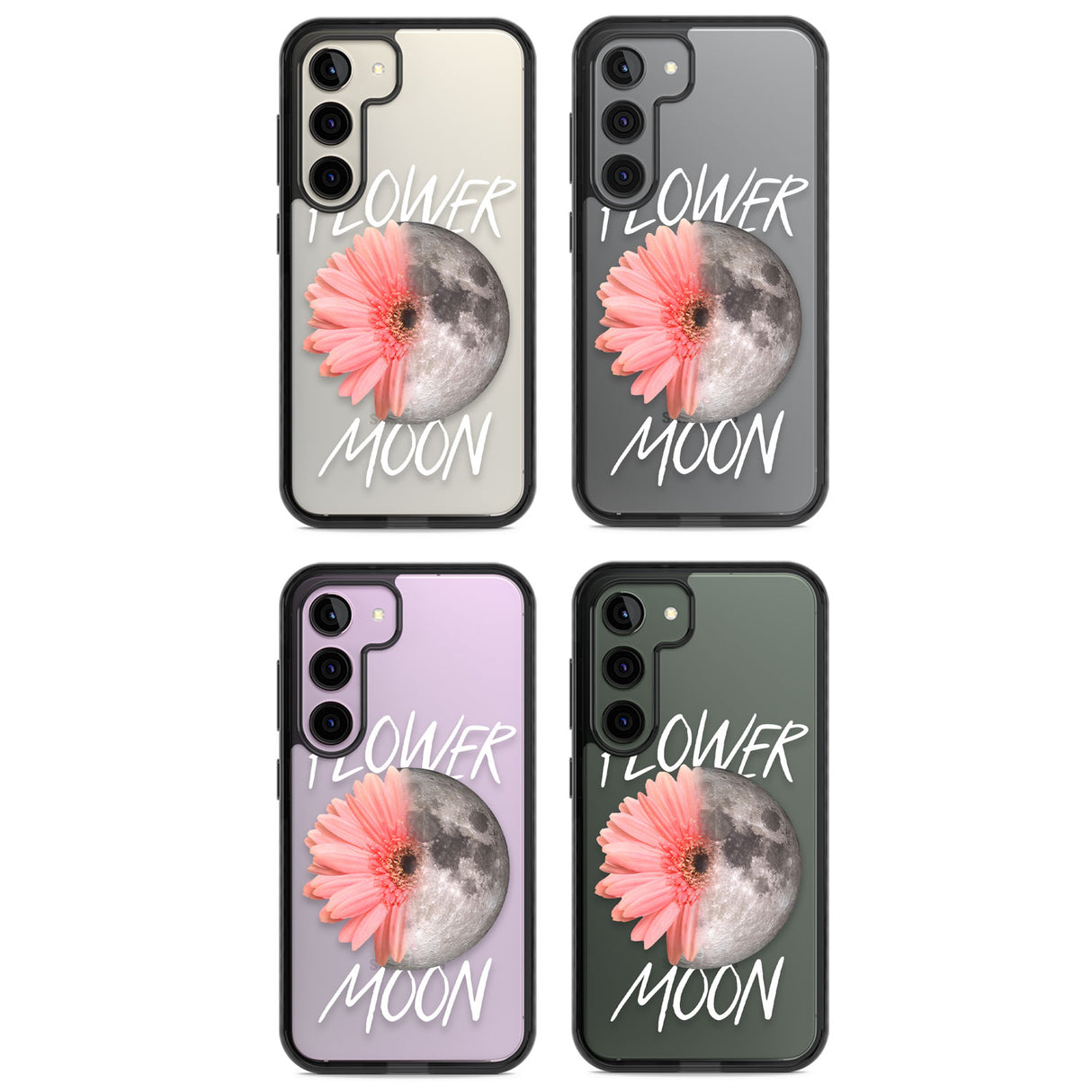 Flower Moon Impact Phone Case for Samsung Galaxy S24, Samsung Galaxy S23, Samsung Galaxy S22