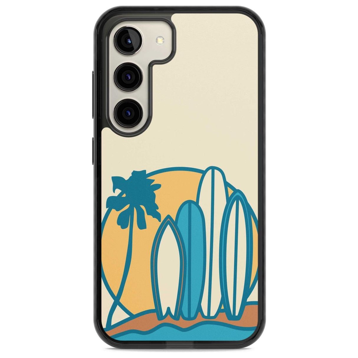 Beach Bound Phone Case Samsung S22 / Black Impact Case,Samsung S23 / Black Impact Case Blanc Space