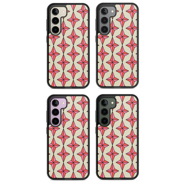 Rose Stars Pattern Impact Phone Case for Samsung Galaxy S24, Samsung Galaxy S23, Samsung Galaxy S22