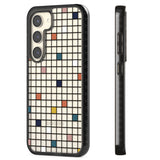 Earthtone Clear Geometric Grid Impact Phone Case for Samsung Galaxy S24, Samsung Galaxy S23, Samsung Galaxy S22