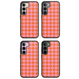 Retro Sunset Diamond Plaid Impact Phone Case for Samsung Galaxy S24, Samsung Galaxy S23, Samsung Galaxy S22