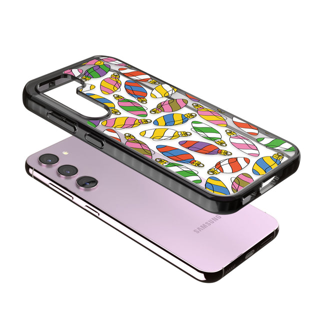 Colourful Holiday Ornaments Impact Phone Case for Samsung Galaxy S24, Samsung Galaxy S23, Samsung Galaxy S22