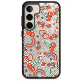 Red Sticker Pop Impact Phone Case for Samsung Galaxy S24, Samsung Galaxy S23, Samsung Galaxy S22