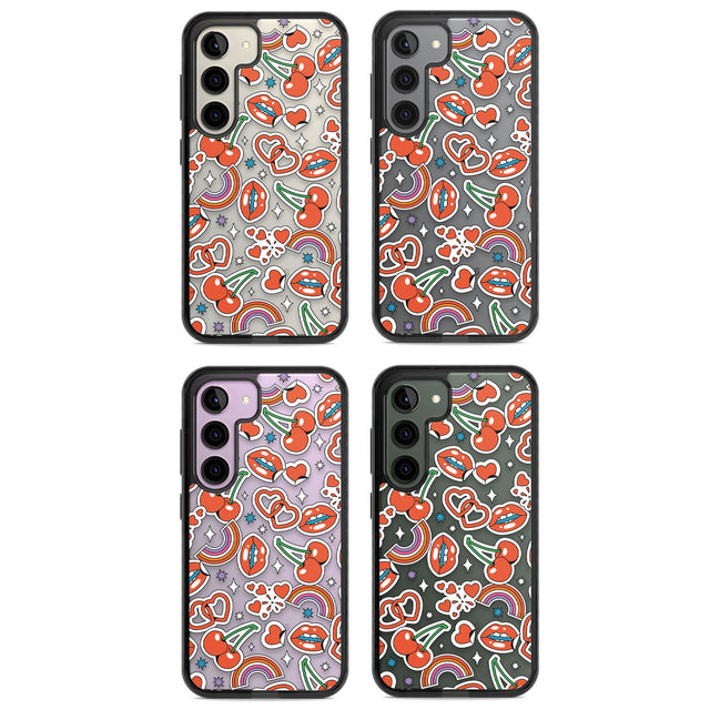 Red Sticker Pop Impact Phone Case for Samsung Galaxy S24, Samsung Galaxy S23, Samsung Galaxy S22