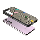 Multicolour Optic Waves Impact Phone Case for Samsung Galaxy S24, Samsung Galaxy S23, Samsung Galaxy S22