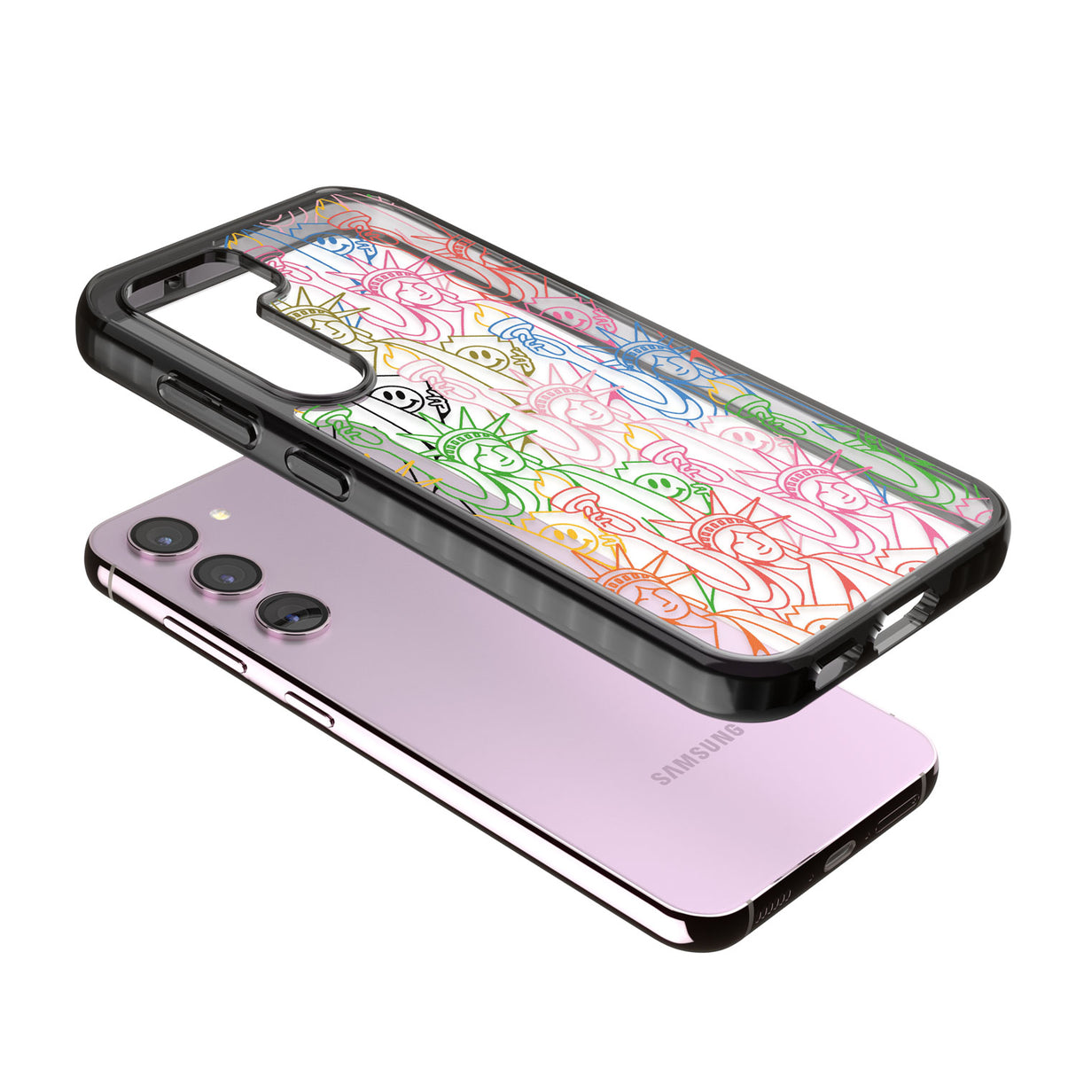 Multicolour Liberty Line Pattern Impact Phone Case for Samsung Galaxy S24, Samsung Galaxy S23, Samsung Galaxy S22