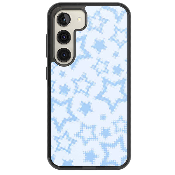 Blue Halftone Stars