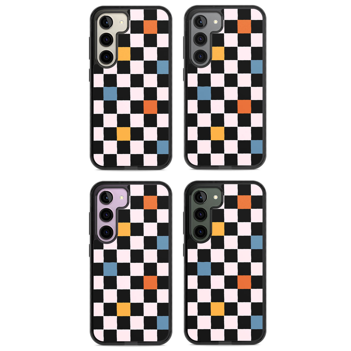 Vibrant Retro Checkered Impact Phone Case for Samsung Galaxy S24, Samsung Galaxy S23, Samsung Galaxy S22