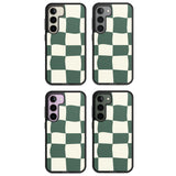 Green & Cream Wavy Check Impact Phone Case for Samsung Galaxy S24, Samsung Galaxy S23, Samsung Galaxy S22