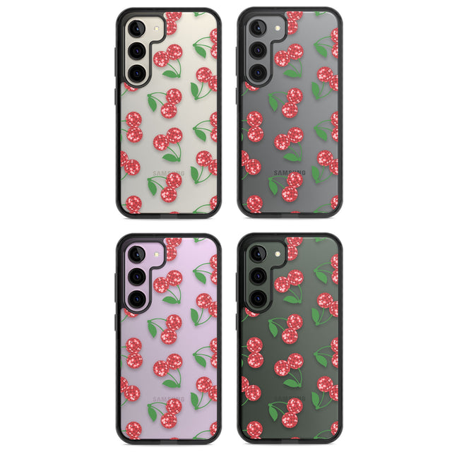 Disco Cherry Pattern Impact Phone Case for Samsung Galaxy S24, Samsung Galaxy S23, Samsung Galaxy S22