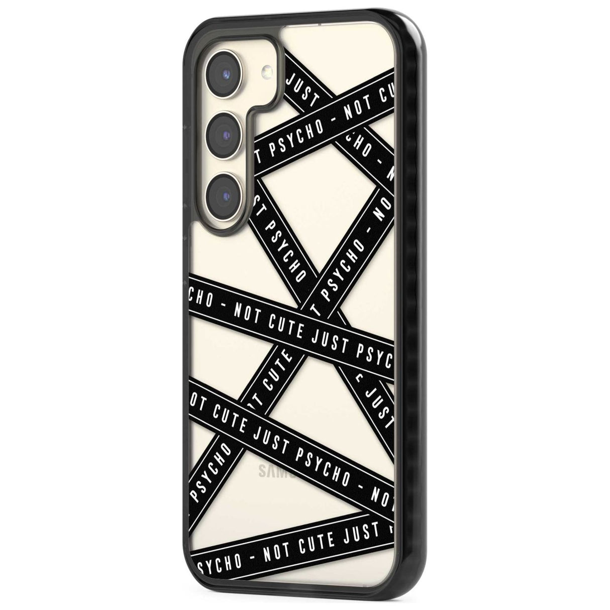 Caution Tape (Clear) Not Cute Just Psycho Phone Case iPhone 15 Pro Max / Black Impact Case,iPhone 15 Plus / Black Impact Case,iPhone 15 Pro / Black Impact Case,iPhone 15 / Black Impact Case,iPhone 15 Pro Max / Impact Case,iPhone 15 Plus / Impact Case,iPhone 15 Pro / Impact Case,iPhone 15 / Impact Case,iPhone 15 Pro Max / Magsafe Black Impact Case,iPhone 15 Plus / Magsafe Black Impact Case,iPhone 15 Pro / Magsafe Black Impact Case,iPhone 15 / Magsafe Black Impact Case,iPhone 14 Pro Max / Black Impact Case,iP