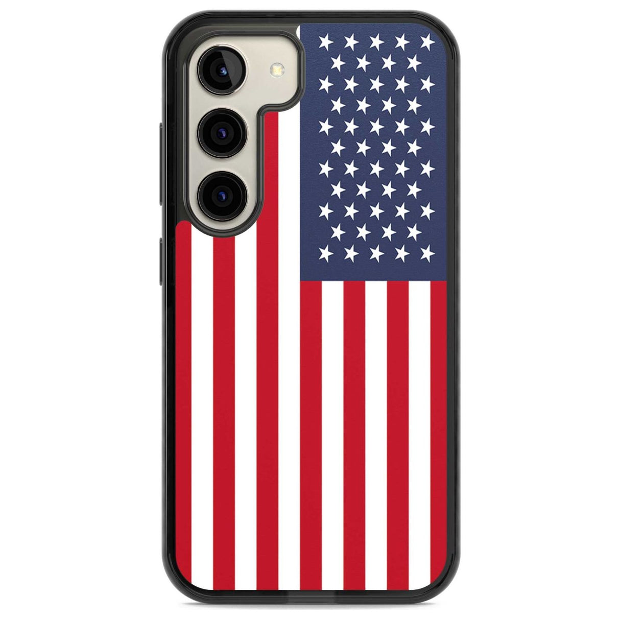 American Flag Phone Case Samsung S22 / Black Impact Case,Samsung S23 / Black Impact Case Blanc Space