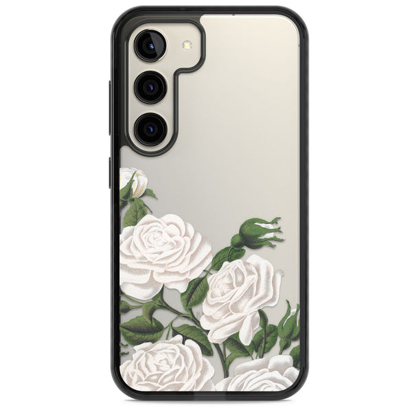 White Vintage Painted Flowers