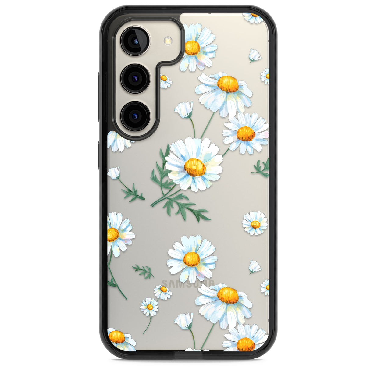 Vintage Painted Daisies Impact Phone Case for Samsung Galaxy S24, Samsung Galaxy S23, Samsung Galaxy S22