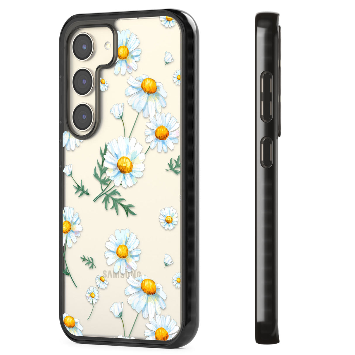 Vintage Painted Daisies Impact Phone Case for Samsung Galaxy S24, Samsung Galaxy S23, Samsung Galaxy S22