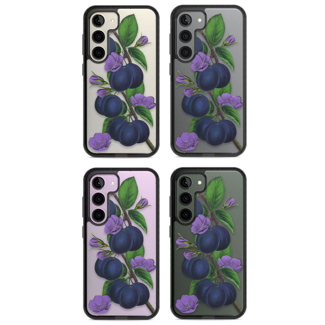 Vintage Painted Plums Impact Phone Case for Samsung Galaxy S24, Samsung Galaxy S23, Samsung Galaxy S22