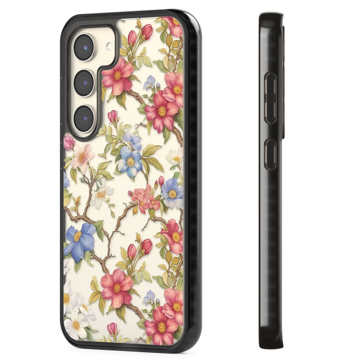 Vintage Vines & Flowers Impact Phone Case for Samsung Galaxy S24, Samsung Galaxy S23, Samsung Galaxy S22