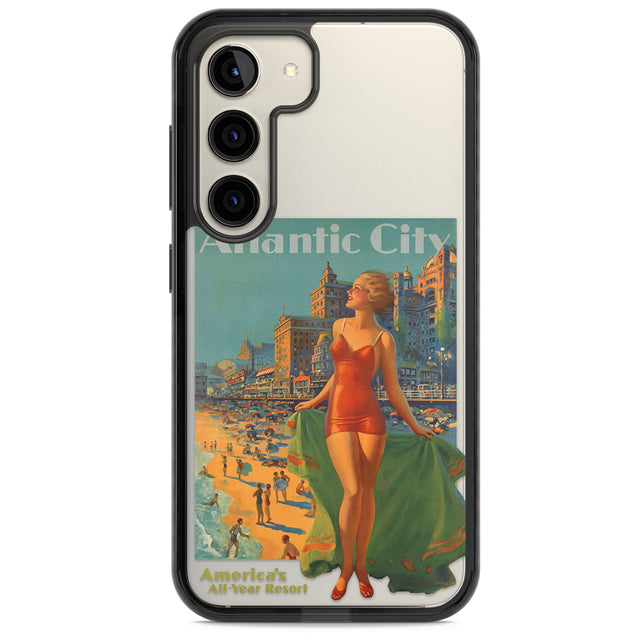 Atlantic City Vacation Poster Impact Phone Case for Samsung Galaxy S24, Samsung Galaxy S23, Samsung Galaxy S22