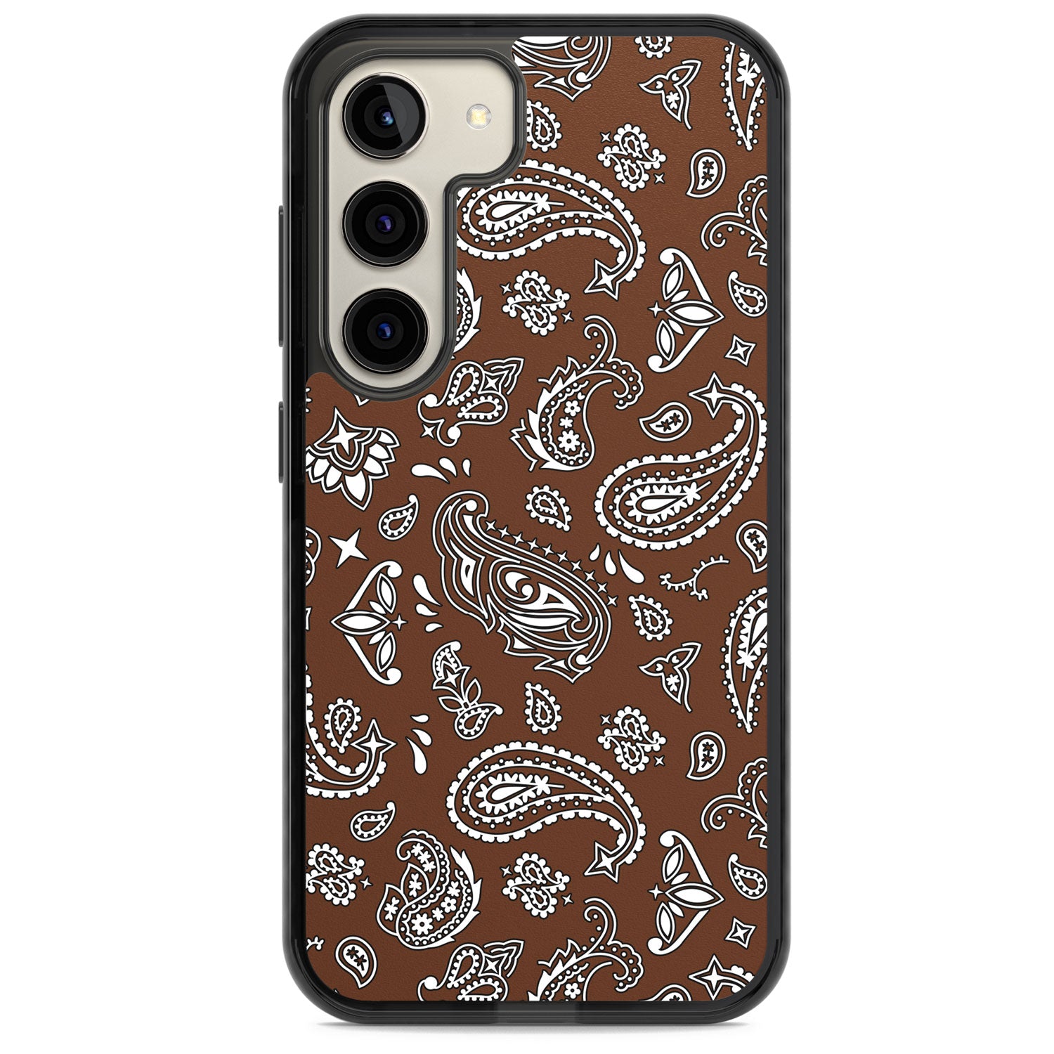 Brown Bandana Impact Phone Case for Samsung Galaxy S24, Samsung Galaxy S23, Samsung Galaxy S22
