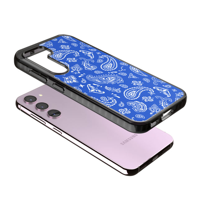 Blue Bandana Impact Phone Case for Samsung Galaxy S24, Samsung Galaxy S23, Samsung Galaxy S22