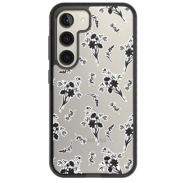 Black Sticker Wildflowers