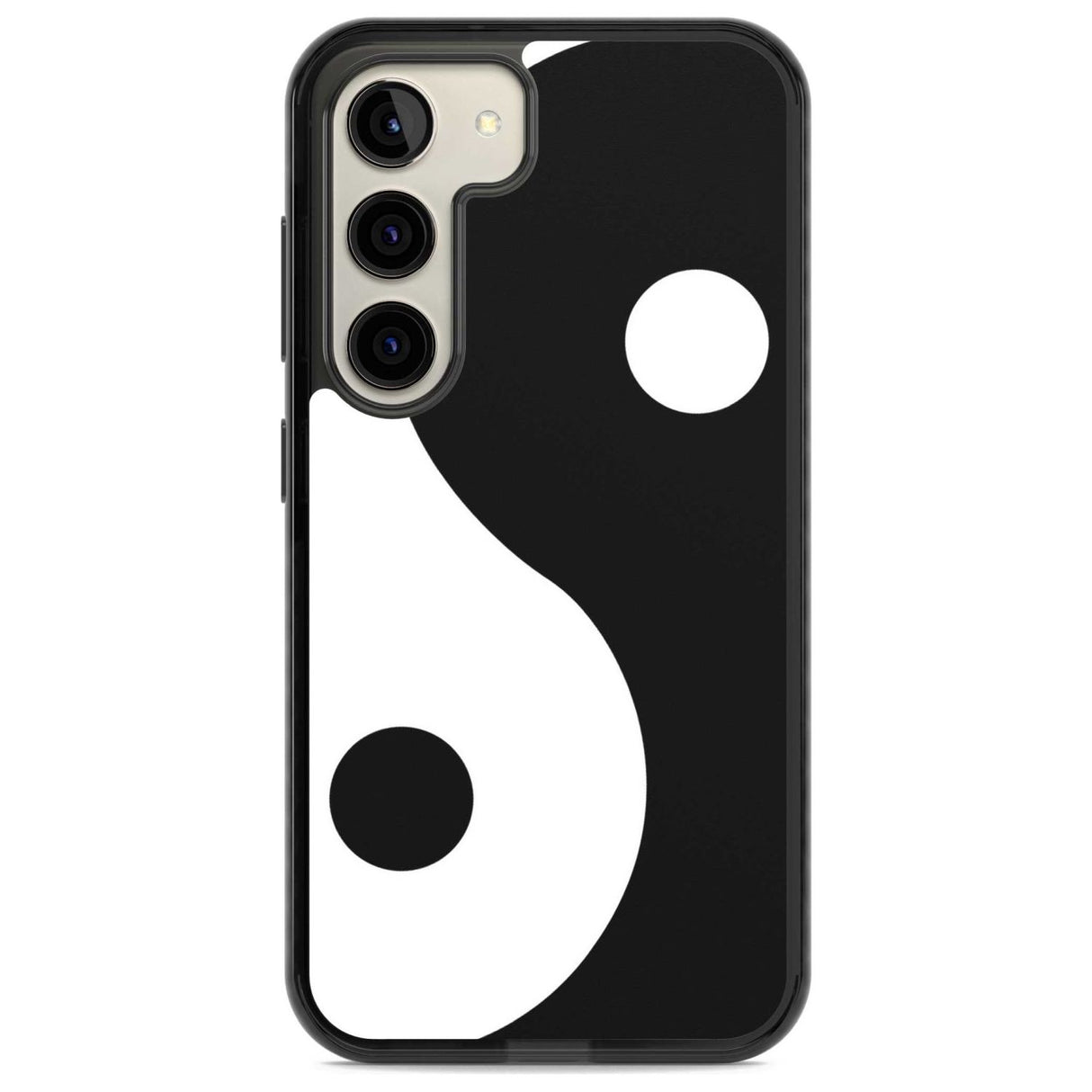 Large Yin Yang Phone Case Samsung S22 / Black Impact Case,Samsung S23 / Black Impact Case Blanc Space