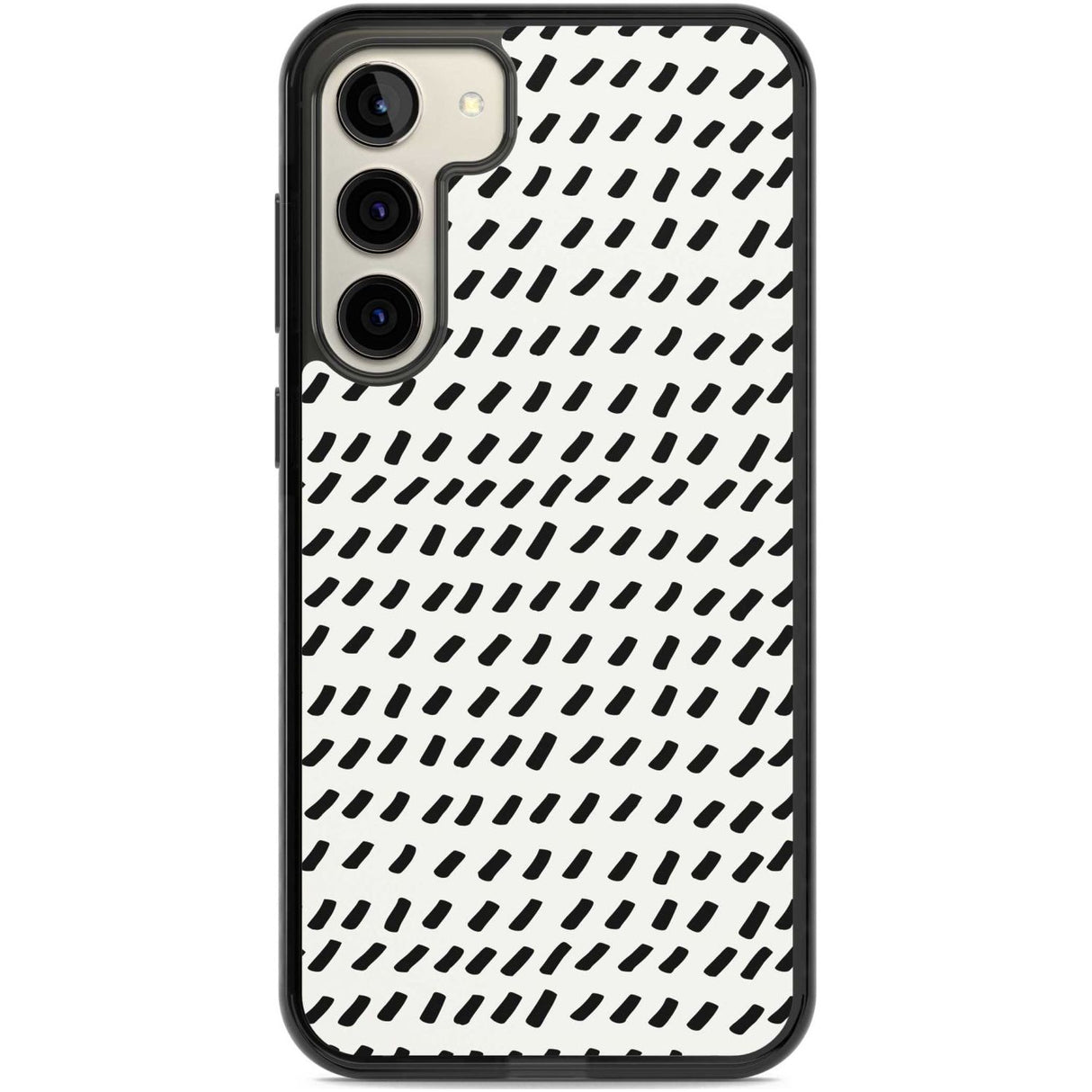 Hand Drawn Lines Pattern Phone Case Samsung S22 Plus / Black Impact Case,Samsung S23 Plus / Black Impact Case Blanc Space