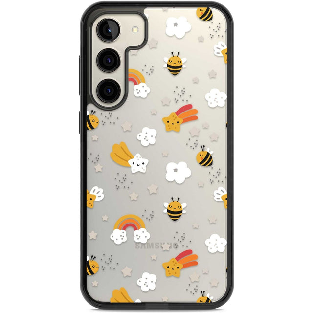 Busy Bee Phone Case Samsung S22 Plus / Black Impact Case,Samsung S23 Plus / Black Impact Case Blanc Space