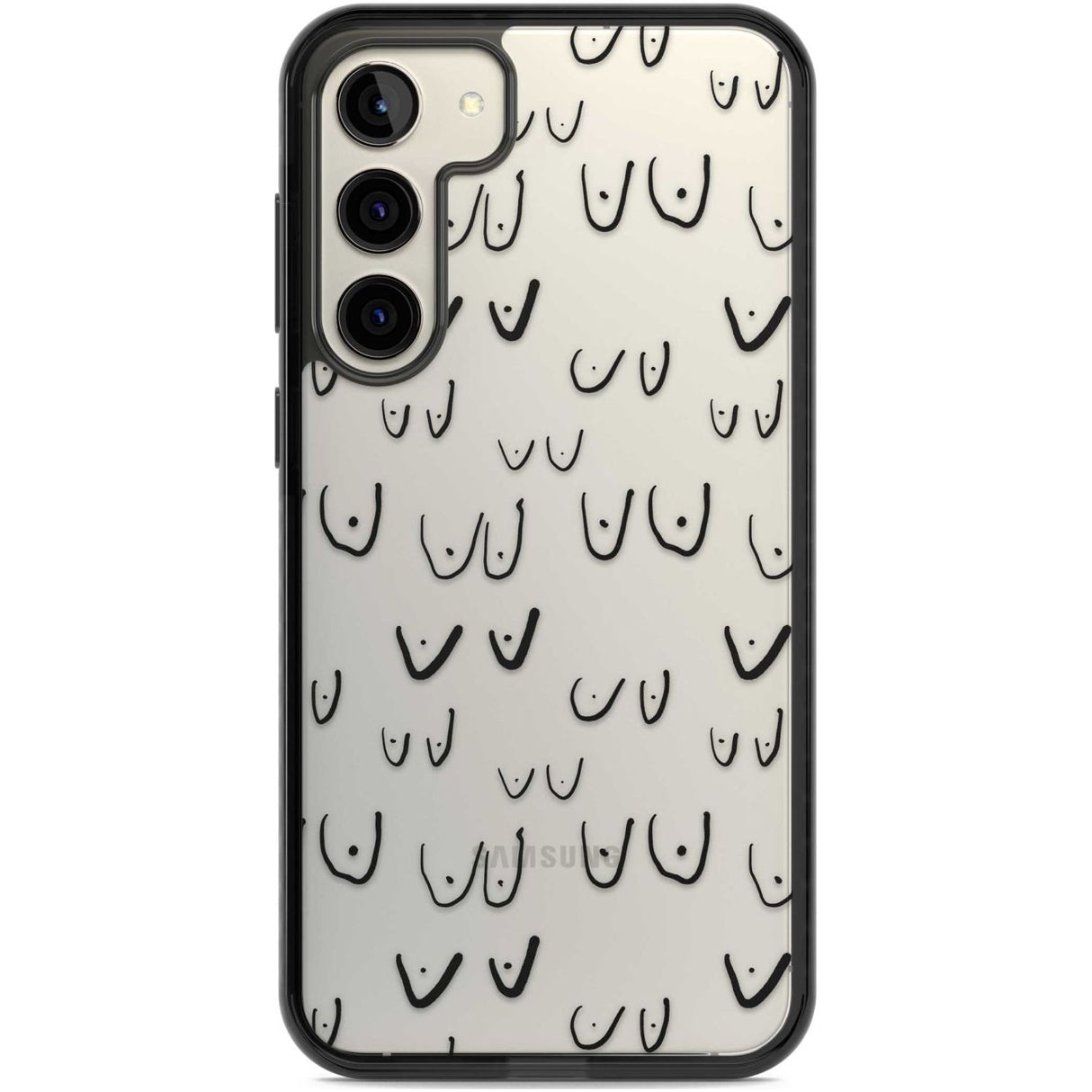 Free the boob (Black) Phone Case Samsung S22 Plus / Black Impact Case,Samsung S23 Plus / Black Impact Case Blanc Space