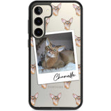 Personalised Abyssinian Cat Photo Custom Phone Case Samsung S22 Plus / Black Impact Case,Samsung S23 Plus / Black Impact Case Blanc Space