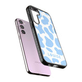 Personalised Blue and White Cow Print Custom Phone Case iPhone 15 Pro Max / Black Impact Case,iPhone 15 Plus / Black Impact Case,iPhone 15 Pro / Black Impact Case,iPhone 15 / Black Impact Case,iPhone 15 Pro Max / Impact Case,iPhone 15 Plus / Impact Case,iPhone 15 Pro / Impact Case,iPhone 15 / Impact Case,iPhone 15 Pro Max / Magsafe Black Impact Case,iPhone 15 Plus / Magsafe Black Impact Case,iPhone 15 Pro / Magsafe Black Impact Case,iPhone 15 / Magsafe Black Impact Case,iPhone 14 Pro Max / Black Impact Case