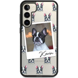 Personalised French Bulldog, Black & White - Dog Photo Custom Phone Case Samsung S22 Plus / Black Impact Case,Samsung S23 Plus / Black Impact Case Blanc Space