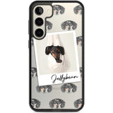 Personalised Dachshund, Black- Dog Photo Custom Phone Case Samsung S22 Plus / Black Impact Case,Samsung S23 Plus / Black Impact Case Blanc Space