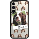 Personalised Springer Spaniel - Dog Photo Custom Phone Case Samsung S22 Plus / Black Impact Case,Samsung S23 Plus / Black Impact Case Blanc Space