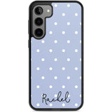 Personalised Simple Light Blue Dots Custom Phone Case Samsung S22 Plus / Black Impact Case,Samsung S23 Plus / Black Impact Case Blanc Space